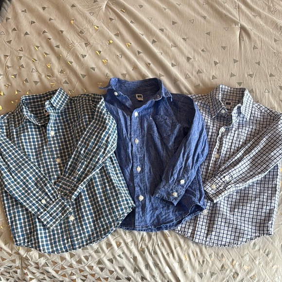 Set of 3 Janie and Jack Blue Casual Button Down Toddler Shirts - Picture 1 of 7